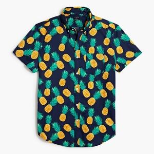 J Crew Pineapple Short Sleeve Button Down